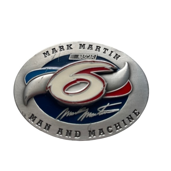 Nascar Other - Vintage Mark Martin NASCAR belt buckle pewter roush Valvoline 6308